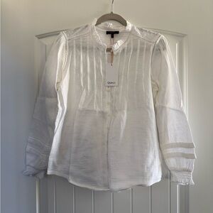 Quince White Textured Blouse